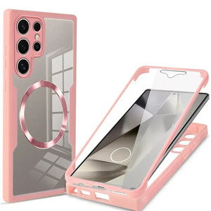 360. Custodia Antiurto Completa per Samsung Galaxy S25 Ultra S24 S23 <span class=keywords><strong>S22</strong></span> Plus S21 FE con Ricarica Wireless Magnetica e <span class=keywords><strong>Cover</strong></span> Trasparente - Product Image 1