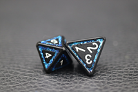 Dés en métal dragon polyédrique 16mm personnalisés en alliage de zinc mica bleu pour les jeux RPG du MDN