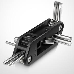 Herramienta Multiusos para <span class=keywords><strong>Bicicleta</strong></span> 10 en 1, Acero al Cromo Vanadio, 132g, Diseño Plegable Compacto para Reparaciones <span class=keywords><strong>de</strong></span> Emergencia en Ciclismo, Equipo <span class=keywords><strong>de</strong></span> Ciclismo - Product Image 1