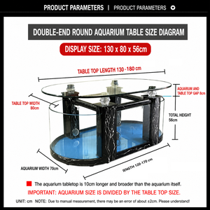 Gros <span class=keywords><strong>Aquarium</strong></span> Verre Écologique Ultra Blanc Moderne <span class=keywords><strong>Table</strong></span> <span class=keywords><strong>Basse</strong></span> Bord Roulé Salon Poisson Tortue - Product Image 3