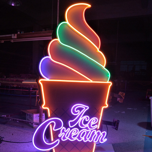 Letras LED Iluminadas SHINING, <span class=keywords><strong>Letreros</strong></span> <span class=keywords><strong>de</strong></span> Neón Flexibles con Forma <span class=keywords><strong>de</strong></span> Helado, para Interiores y Exteriores, Letras <span class=keywords><strong>de</strong></span> Neón Flexibles <span class=keywords><strong>de</strong></span> Silicona Multicolor - Product Image 1