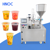 Machine de remplissage et de scellage automatique HNOC pour crème glacée et yaourt, type rotatif pour mini-gobelets en plastique de gelée