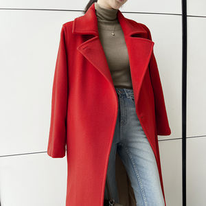 Made in China di alta qualità su misura di alta qualità Vicuna Alpaca sconvolto per mantenere caldo cappotto doppiopetto in Cashmere a maniche lunghe con lacci - Product Image 1