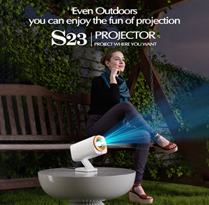 नए डिजाइन s23 मिनी एंड्रॉइड 12 सिस्टम गर्म पोर्टेबल देशी 720p lcd के नेतृत्व वाले वायरलेस लैपटॉप होम थिएटर प्रोजेक्टर - Product Image 5