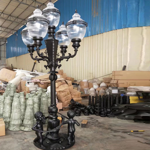 Lampade da giardino Art Rod Patio decorativo prato pilastro luci statua palo paesaggio passerella Lodge Post lanterna - Product Image 5