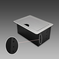 Modules personnalisables : Cache-prise de table multimédia pour conférence, panneau de prise encastré pour bureau