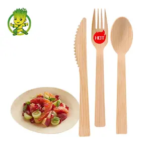 Food Grade Wholesale Natural Factory Bamboo Cutlery Box Bulk Disposable Eco Friendly Cutlery