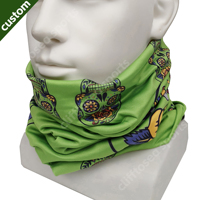 Cache-cou d'hiver personnalisé à deux couches en polaire polyester élasthanne, motif floral, logo de marque personnalisé, respirant, pour la randonnée