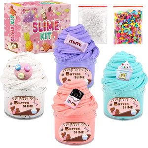 Kit de slime au beurre 12 pièces, super doux et non collant, jouet anti-stress pour filles et garçons, cadeaux de fête et cadeaux d'anniversaire - Product Image 1
