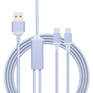 <span class=keywords><strong>Cable</strong></span> de Carga Rápida Profesional de Fábrica de 100 W, 0.5/1.<span class=keywords><strong>2</strong></span>/<span class=keywords><strong>2</strong></span>/3 <span class=keywords><strong>Metros</strong></span>, <span class=keywords><strong>Cable</strong></span> de Carga USB <span class=keywords><strong>2</strong></span> en 1 para iPhone y <span class=keywords><strong>Samsung</strong></span>, <span class=keywords><strong>Cable</strong></span> de Datos Trenzado - Product Image 5