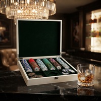 Boîte de rangement pour puces en cuir moderne et raffinée, découpée et imprimée avec technique de découpe – Cadeau promotionnel original