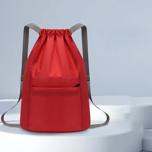 حقيبة ظهر قابلة للطي مقاومة للماء بحبل سحب للاستخدام الخارجي مع شعار مخصص - Product Image 6