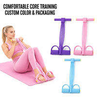 Corde de traction TPE à 6 tubes pour exercices de presse à jambes allongée et de squat, avec logo personnalisé et emballage imprimé