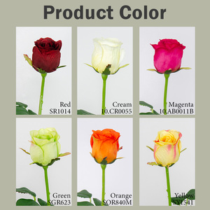 Hot Sale 49cm <strong>Silk</strong> Realistic Single Heads Small Rose Artificial <strong>Flowers</strong> Bride Bouquet Wedding Christmas Event Outdoor Indoor - Product Image 2