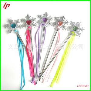 Baguettes magiques de la princesse des neiges, ruban bleu, accessoire de costume pour filles - Product Image 2