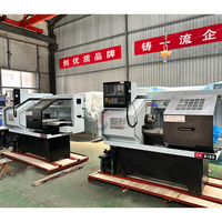 Máquina de torno CNC de cama plana horizontal de precisión CK6130 Corte de metal resistente con sistema de control GSK
