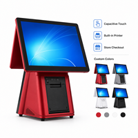 Terminal Punto de Venta para Comercios y Restaurantes de 15.6 Pulgadas con Pantalla Única o Doble, VFD, Impresora Integrada y Módulo de Altavoz Opcional
