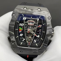 Montre mécanique automatique pour homme, boîtier en fibre durable, squelette, RM055, saphir, sport, plongée, réserve de marche
