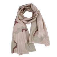 Écharpe Shemagh pour homme en polyester coupe-vent avec grand motif camouflage désertique et forestier, idéale pour l'hiver