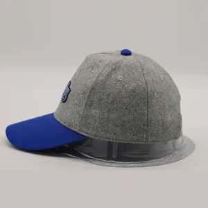 Açık özel Logo pamuk örgü şoför şapkası özel işlemeli Logo yün ayarlanabilir boyut at kuyruğu beyzbol şapkası