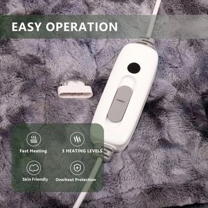 Gecertificeerde 3 Verwarmingsniveaus Zachte Elektrische Deken Van Konijnenbont - Product Image 4