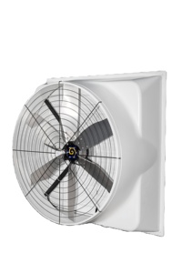 Ventilateur d'évacuation électrique à roulement à billes en fibre de verre de haute qualité de 48 pouces, ventilateur axial à cône FRP Long-Well pour volailles, ventilateur de serre - Product Image 2