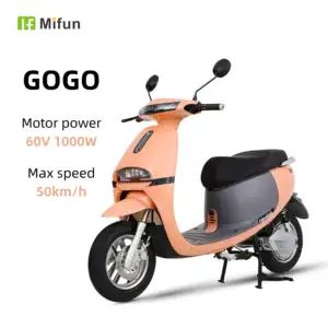 Mifun 1000W Scooter Eléctrico de alta velocidad para la venta Ckd motocicleta eléctrica con freno de disco de pedal moto eléctrica