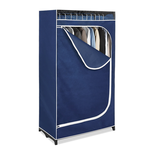 Lienzo abierto moderno acero Metal barato plegable dormitorio plástico ropa organizador Simple ropa bebé tela armario - Product Image 1
