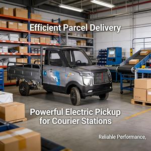 Camionnette électrique à faible consommation d'énergie, nouvelle génération, petite camionnette, charge en 6 heures, vitesse 50 km/h - Product Image 4