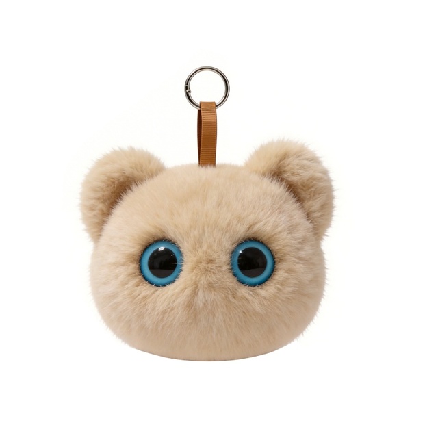 Champagne Plush Bluetooth Speaker Keychain 5W Portable Mini Speaker with Bluetooth 5.3 TF/Radio Wireless Loudspeaker for Kids