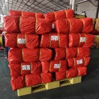 Bâche en PE imperméable de qualité supérieure, résistante aux UV, orange, 18*18 pieds, pour le camping, la construction, l'agriculture, directement de l'usine