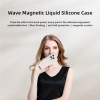 Coques de téléphone magnétiques 3D ondulées durables en silicone pour iPhone 13 Pro Max 14 15, antichoc, fines et ajustées, pour iPhone 16