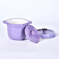 Four à micro-ondes de haute qualité Mini petite casserole en céramique ustensiles de cuisine colorés pour cuisinière à induction en gros