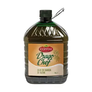 Huile d'olive italienne Coppini Premium Product-Bouteille en PET de 5L d'huile de grignons-Riche en acides gras monoinsaturés