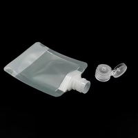 Pochettes de voyage transparentes en plastique PA+PE avec bec verseur pour cosmétiques, lotions et shampoings liquides – 30ml, 50ml, 100ml