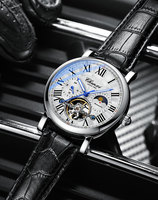 Montre mécanique Chenxi haut de gamme, entièrement automatique, à cadran ajouré, lumineuse, étanche 30M, boîtier en alliage