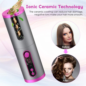 <span class=keywords><strong>Fer</strong></span> à friser électrique sans fil automatique <span class=keywords><strong>Meilleur</strong></span> <span class=keywords><strong>fer</strong></span> à friser sans fil en céramique Affichage LCD de la température Portable PTC Spiral Styler - Product Image 2