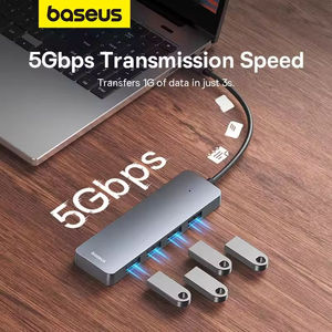 Baseus <span class=keywords><strong>USB</strong></span> <span class=keywords><strong>Hub</strong></span> 4 cổng ABS <span class=keywords><strong>HUB</strong></span> <span class=keywords><strong>USB</strong></span> 3 0 cho máy tính xách tay đa Splitter Adapter cho Xiaomi Lenovo Macbook <span class=keywords><strong>PC</strong></span> phụ kiện máy tính - Product Image 5