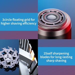 Afeitadora Eléctrica Minishaaver Metálica, Impermeable IPX7, Triple Cuchilla Recargable para Hombre, Totalmente Lavable, Cuchilla Flotante - Product Image 1