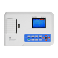 Vente flash : Électrocardiographe médical 12 dérivations, 3 canaux, numérique, portable, vétérinaire, appareil ECG/EKG