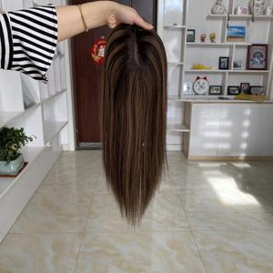 Postizo de Cabello Humano Europeo con Base Mono Top, Tejido a Mano, para Alopecia, Monofilamento, Color Natural, para Mujer - Product Image 4