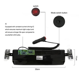Luces estroboscópicas <span class=keywords><strong>LED</strong></span> superbrillantes <span class=keywords><strong>para</strong></span> <span class=keywords><strong>parabrisas</strong></span> delantero de coche, accesorios de emergencia <span class=keywords><strong>para</strong></span> automóvil, 12 luces <span class=keywords><strong>LED</strong></span> intermitentes de advertencia - Product Image 4
