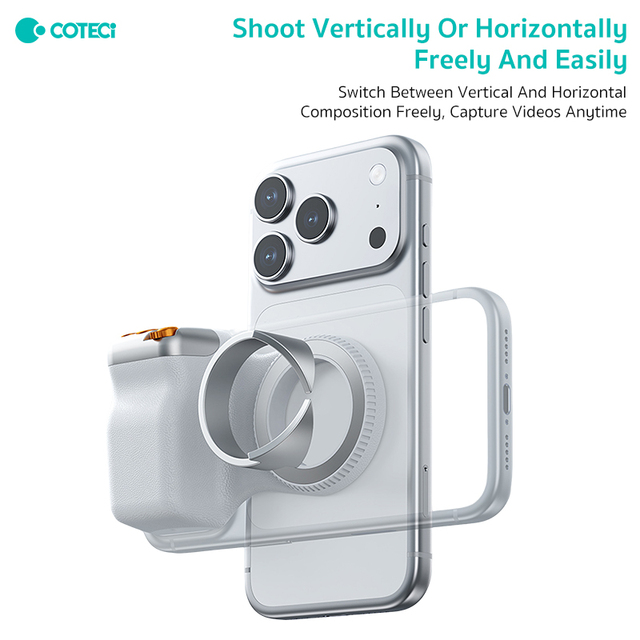 COTECi Customized Portable Shot Assist Device Magnetic Photography Handle Grip for Smartphones