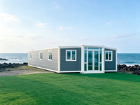 Maison conteneur extensible à toit plat de 20 pieds, taille personnalisable, bureau et salle de réunion préfabriqués