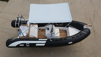 Offre Spéciale RIB 480 16ft Semi-rigide Fibre de verre/Aluminium RIB Bateau Hypalon/PVC Bateaux Gonflables