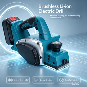 <span class=keywords><strong>Raboteuse</strong></span> à bois sans fil sans balais 15000 tr/min, outil nu compatible avec batterie Makita 18V, machine à raboter électrique 82 mm pour le bricolage - Product Image 2