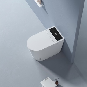 Inodoro inteligente femenino inteligente de lujo, montado en el suelo, ahorro de agua con apagado, descarga de artículos sanitarios - Product Image 1