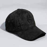 Nueva Gorra de Béisbol de Lujo de 5 Paneles, Personalizada con Logotipo Bordado Cruzado, Diseño Completo en Gamuza, Visera Curva con Pedrería