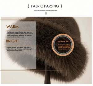 Nouveaux chapeaux seau 2025 pour l'automne, en fausse fourrure et en peluche, épais et chauds, élégants et raffinés. - Product Image 4