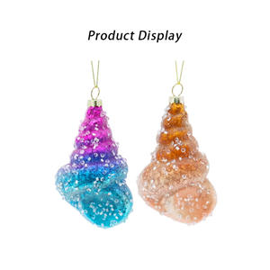 Handgemachte Glas Ornamente Anhänger Fabrik Großhandel Marine Organismus Hängende Dekorationen für Weihnachts baum Haus Ornamente - Product Image 4